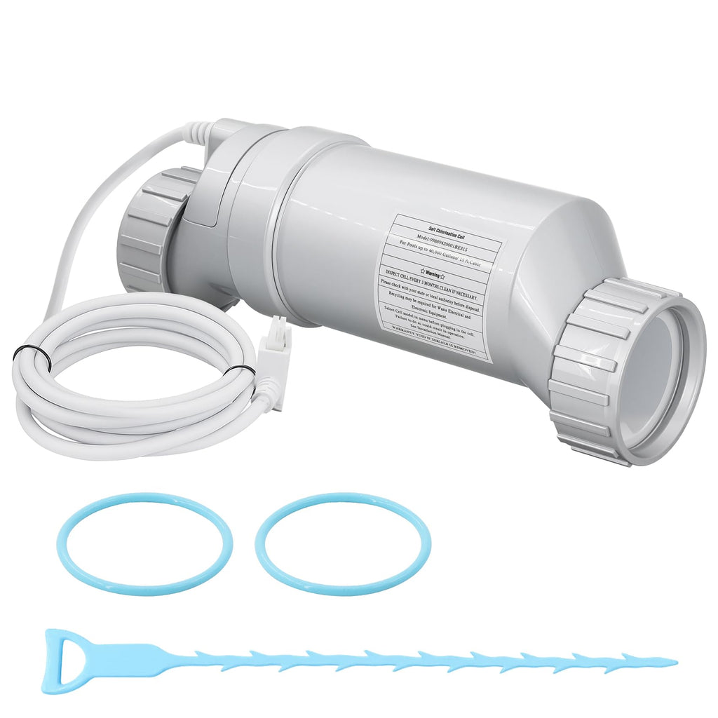 Salt Cell Replacement for Hayward T-Cell-15 – 3+ Year Titanium Core, Cuts Chlorine Costs Up to 56%, Compatible with AquaRite/AquaTrol/ProLogic/AQ-Logic Firmware 1.50+, 40,000 Gallon Pools