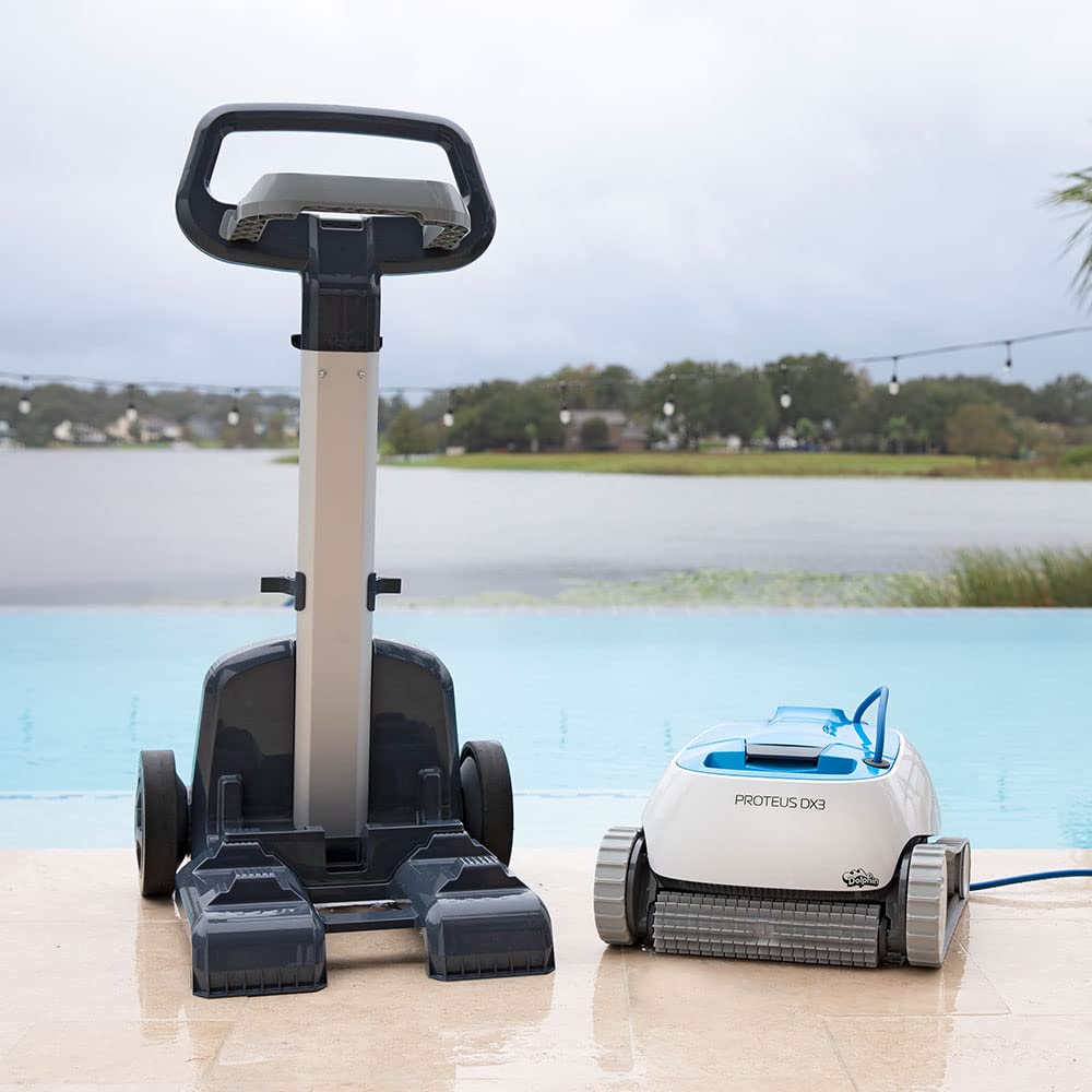 Dolphin Proteus DX3 Automatic Robotic Pool Vacuum Cleaner, Wall Climbing, Active Scrubber Brush, Ideal for In-ground Pools up to 33 FT in Length