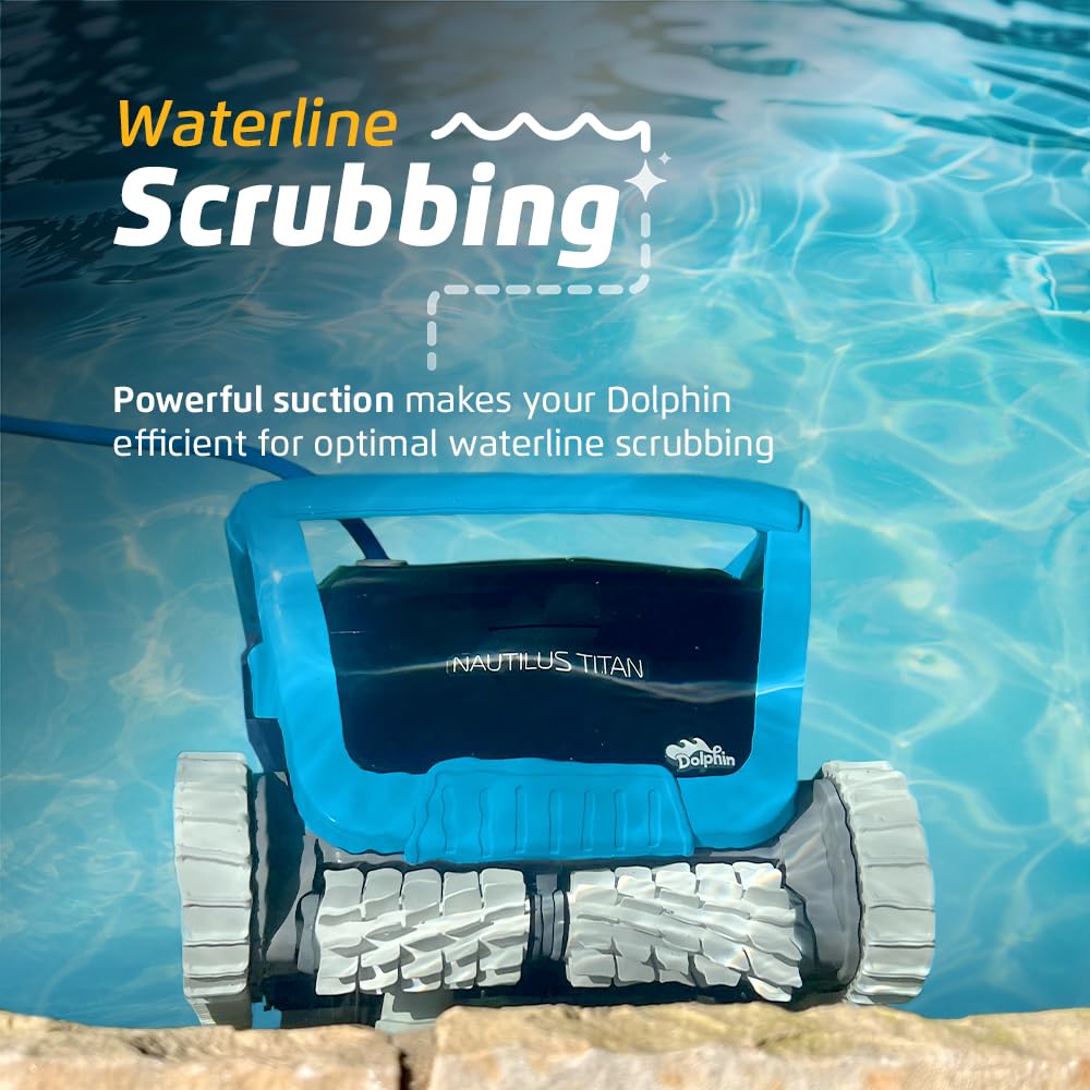 Dolphin Nautilus CC Pro Wi-Fi Automatic Robotic Pool Vacuum Cleaner, Wall Climbing, Waterline Scrubber Brush, Ideal for In-Ground Pools up to 50 FT in Length