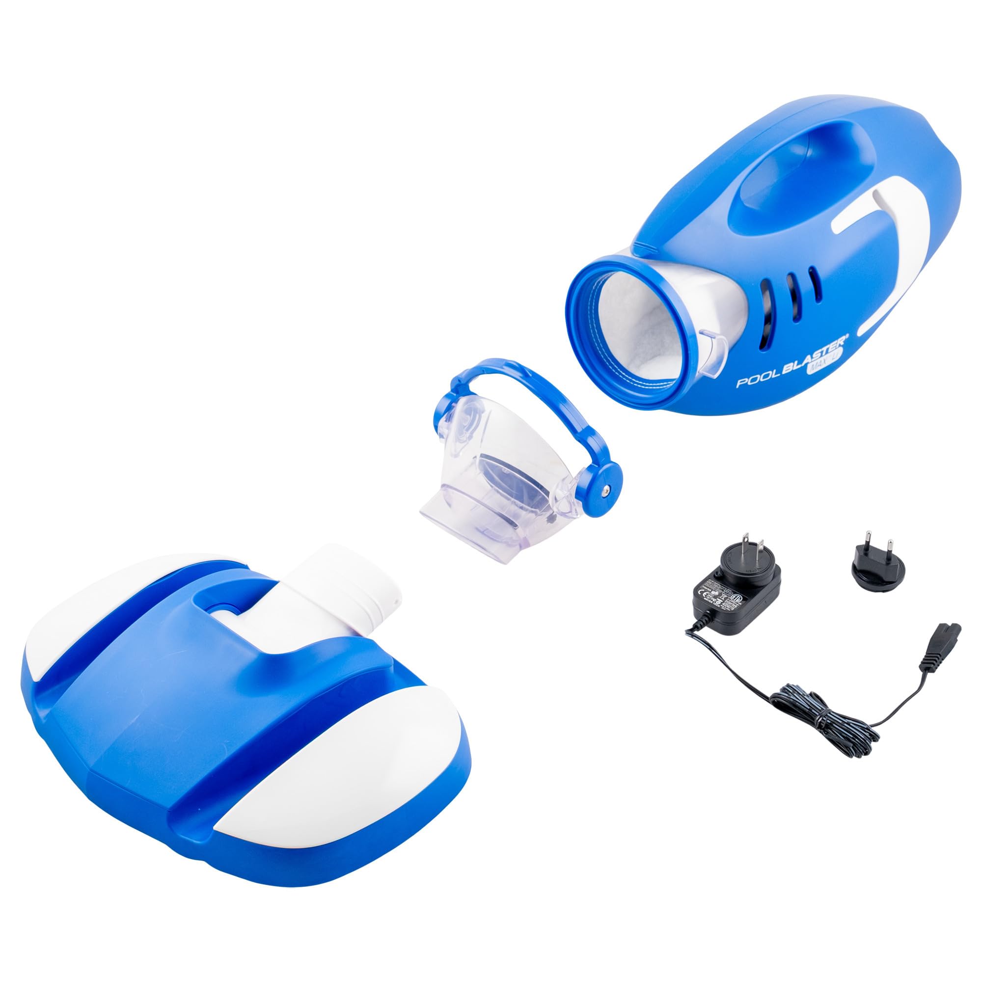 POOL BLASTER Max Cordless Pool Vacuum for Deep Cleaning & Strong Suction, Handheld Rechargeable Swimming Pool Cleaner for Inground and Above Ground Pools, Hoseless Pool Vac by Water Tech