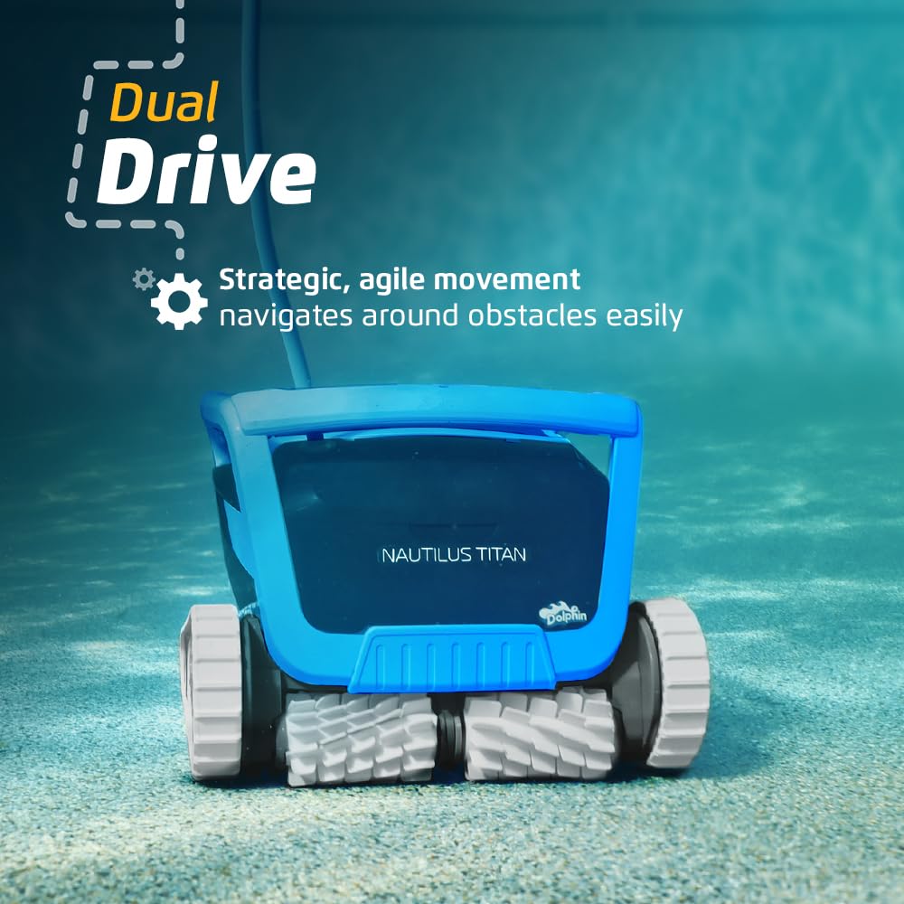 Dolphin Nautilus CC Pro Wi-Fi Automatic Robotic Pool Vacuum Cleaner, Wall Climbing, Waterline Scrubber Brush, Ideal for In-Ground Pools up to 50 FT in Length