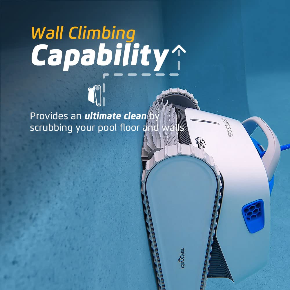 Dolphin Proteus DX3 Automatic Robotic Pool Vacuum Cleaner, Wall Climbing, Active Scrubber Brush, Ideal for In-ground Pools up to 33 FT in Length