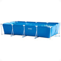 INTEX Rectangular Frame 9 ft 10 in x 6 ft 6.75 in x 29.5 in Above Ground Pool, Swimming Pool with Steel Frame, Pump Not Included