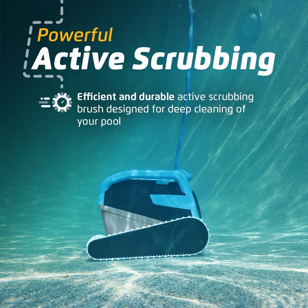 Dolphin Nautilus CC Pro Wi-Fi Automatic Robotic Pool Vacuum Cleaner, Wall Climbing, Waterline Scrubber Brush, Ideal for In-Ground Pools up to 50 FT in Length