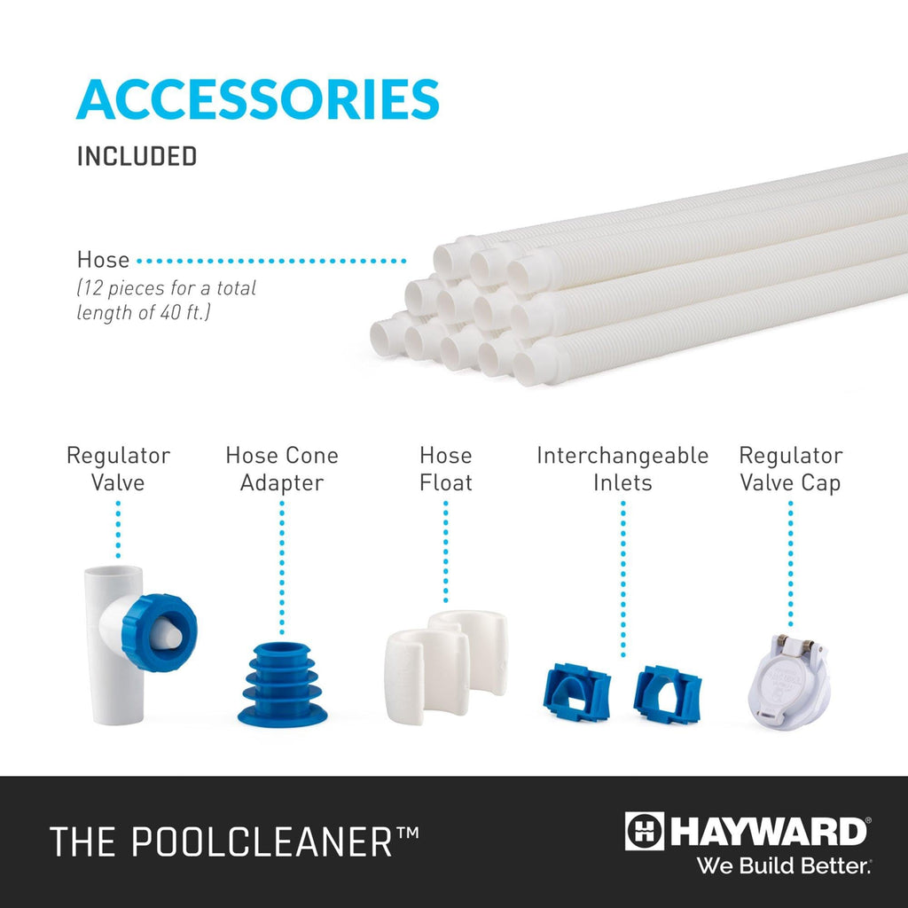 Hayward Pool Vacuum for Inground Pools Poolvergnuegen Suction Pool Cleaner (2 Wheel) Automatic Vacuum for In-Ground Pools up to 16 x 32 ft