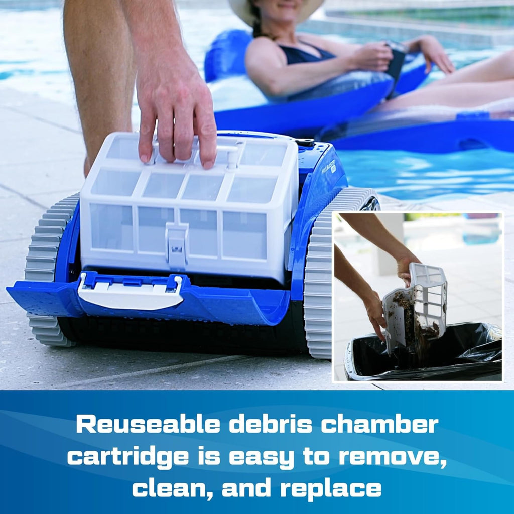 POOL BLASTER Max Cordless Pool Vacuum for Deep Cleaning & Strong Suction, Handheld Rechargeable Swimming Pool Cleaner for Inground and Above Ground Pools, Hoseless Pool Vac by Water Tech