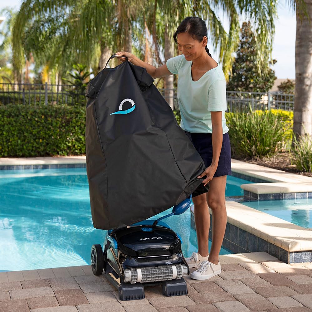 Dolphin Nautilus CC Automatic Robotic Pool Vacuum Cleaner, Wall Climbing Scrubber Brush, Top Load Filter Access, Ideal for Above/In-Ground Pools up to 33 FT in Length