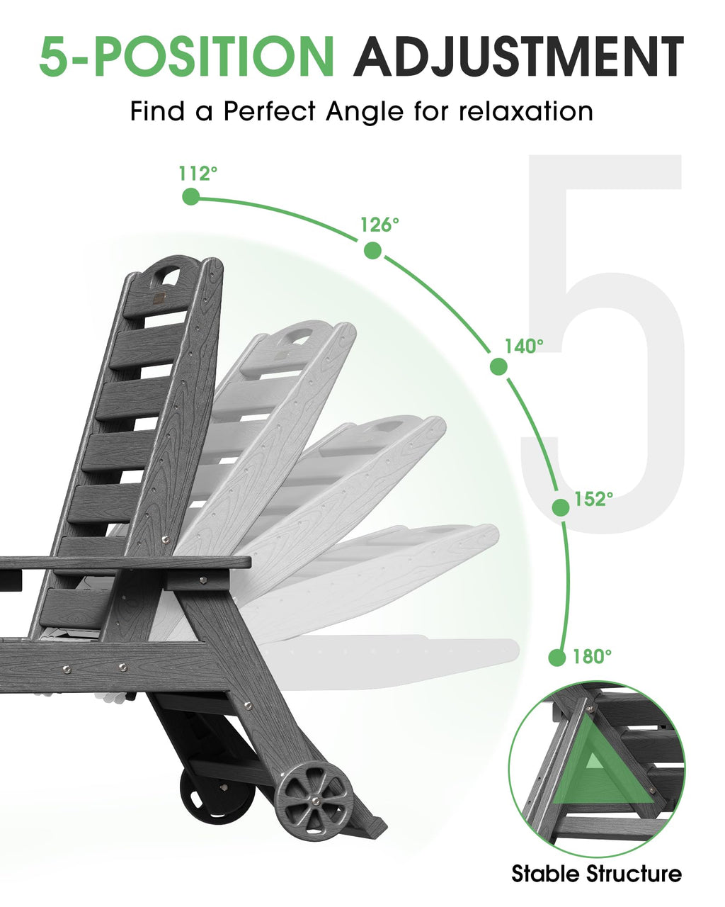 Lounge Chair Outdoor Set of 2, HDPE Chaise Lounge Outdoor, Pool Lounge Chair for Pool Poolside Deck Backyard Patio, Teak