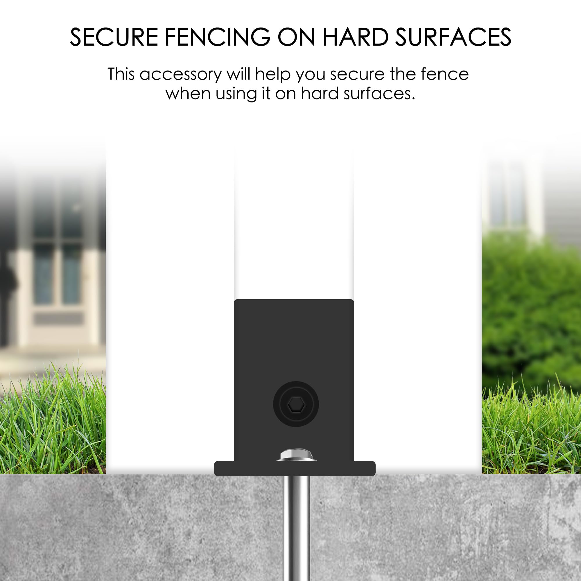 Kozyard 50" W x 48" H Outdoor Privacy Screens Aluminum Post, Air Conditioner Fence Panels, Pool Equipment Enclosure, Trash Can Screens Fence Kit for Outside Backyard Patio(Black/4Panels)