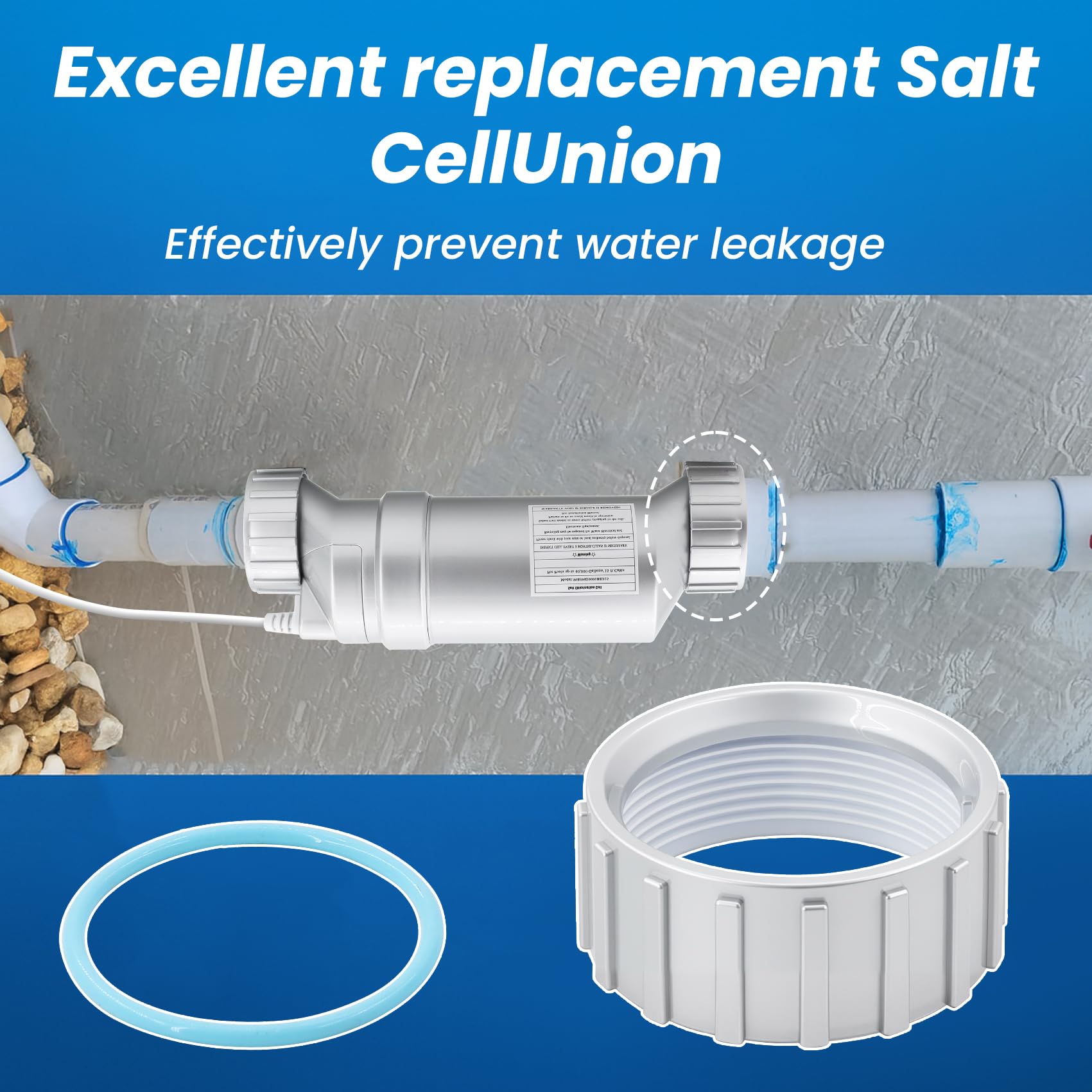 Salt Cell Replacement for Hayward T-Cell-15 – 3+ Year Titanium Core, Cuts Chlorine Costs Up to 56%, Compatible with AquaRite/AquaTrol/ProLogic/AQ-Logic Firmware 1.50+, 40,000 Gallon Pools