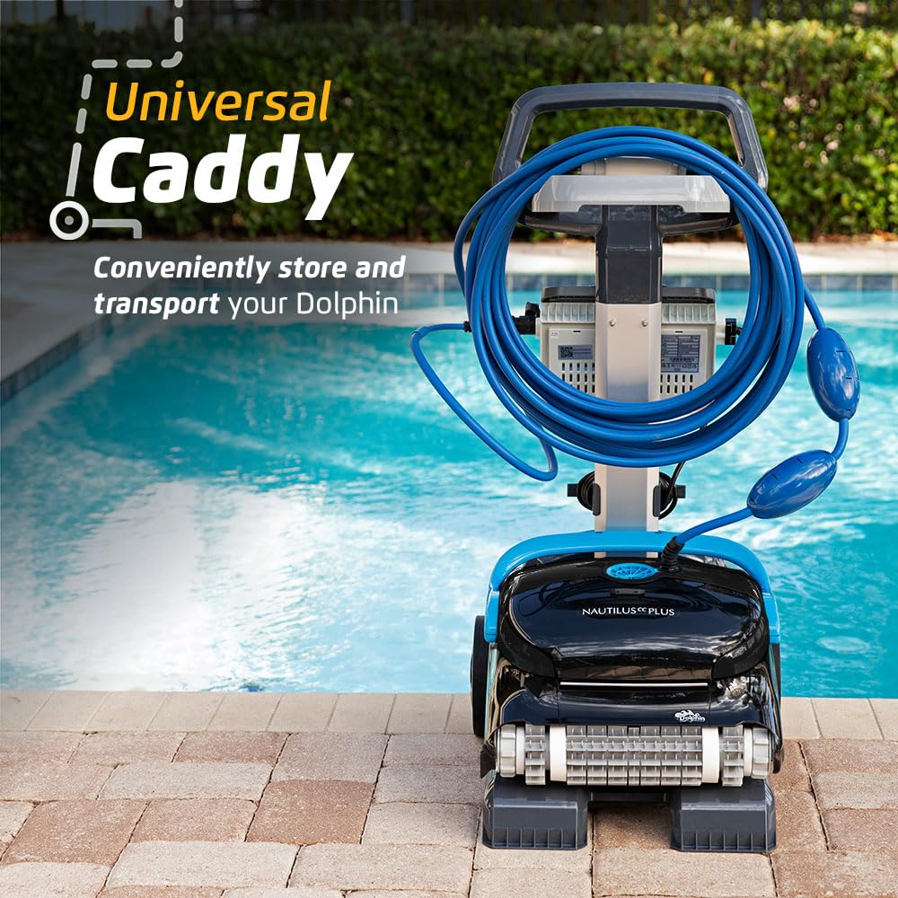 Dolphin Nautilus CC Automatic Robotic Pool Vacuum Cleaner, Wall Climbing Scrubber Brush, Top Load Filter Access, Ideal for Above/In-Ground Pools up to 33 FT in Length