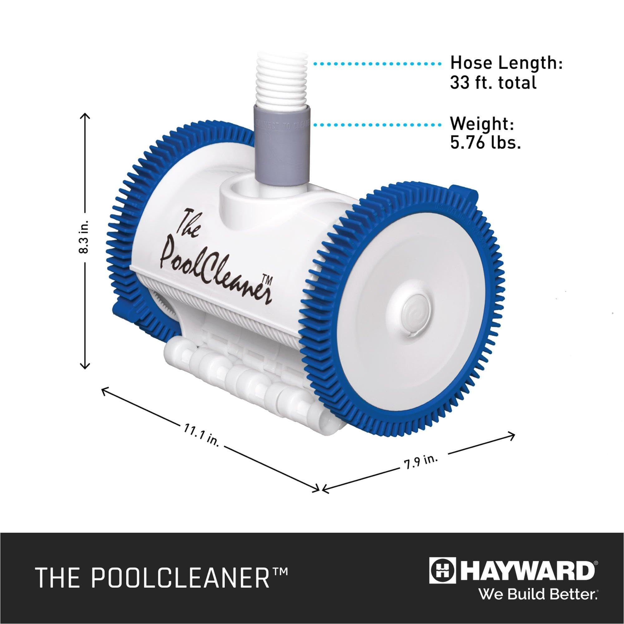 Hayward Pool Vacuum for Inground Pools Poolvergnuegen Suction Pool Cleaner (2 Wheel) Automatic Vacuum for In-Ground Pools up to 16 x 32 ft