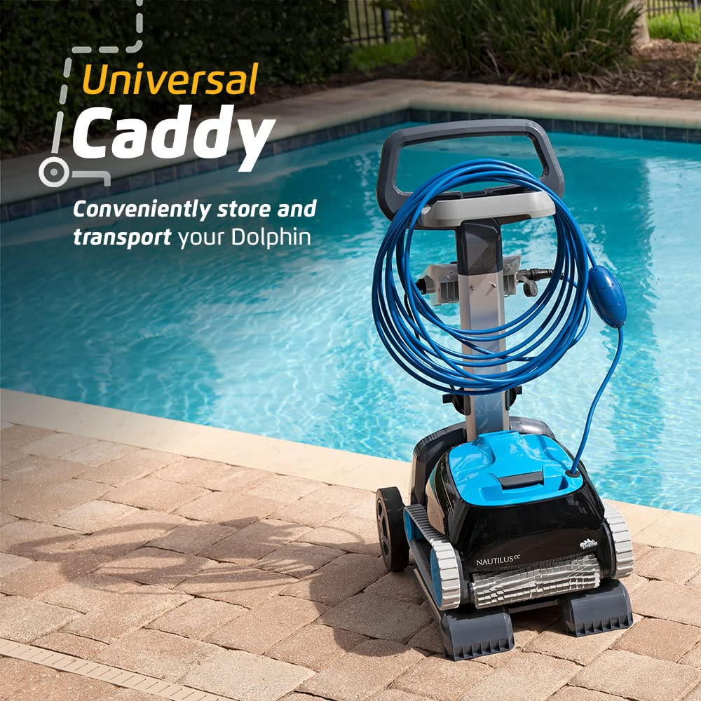 Dolphin Nautilus CC Automatic Robotic Pool Vacuum Cleaner, Wall Climbing Scrubber Brush, Top Load Filter Access, Ideal for Above/In-Ground Pools up to 33 FT in Length