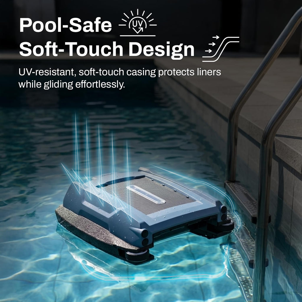 Betta Neo Solar-Powered Robotic Pool Skimmer with App Control & Ultra Long-Range Gateway System, Weather-Adaptive & Scheduled Cleaning, Dual Charging Options, for In-Ground & Above-Ground Pools (Grey)