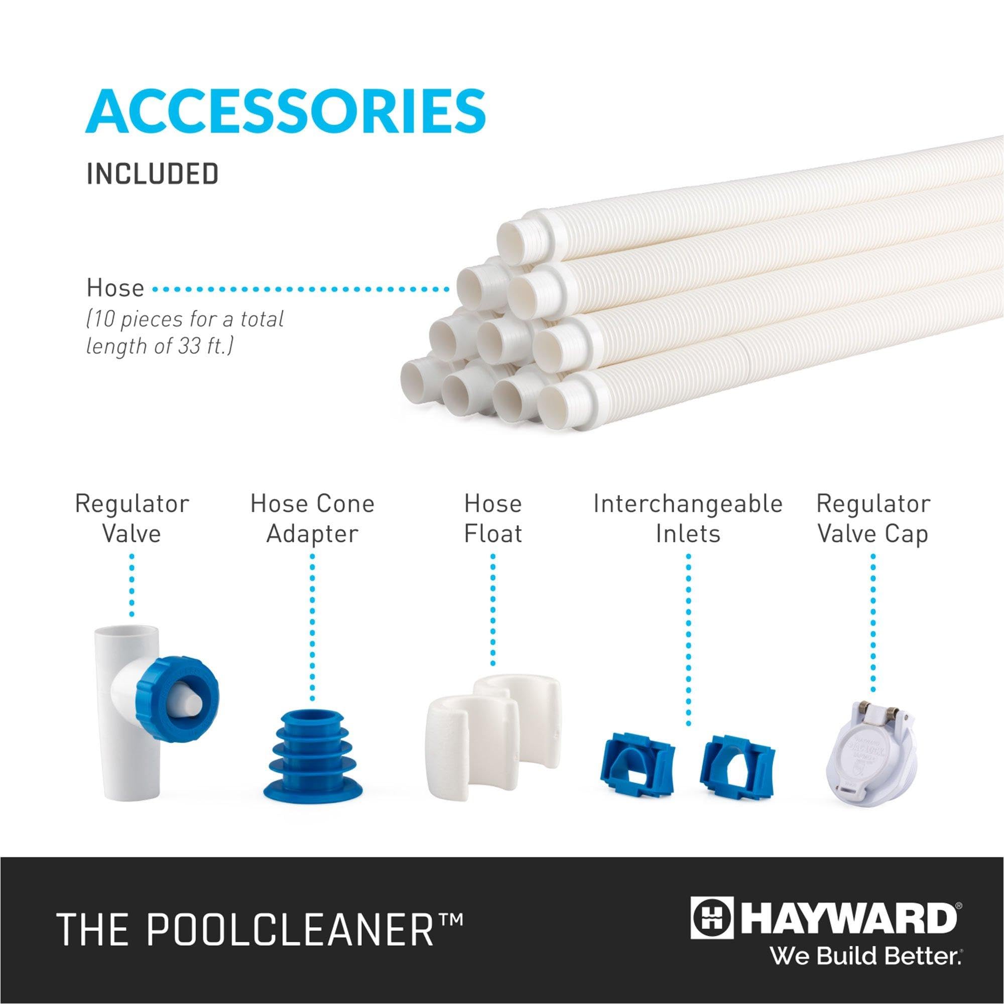 Hayward Pool Vacuum for Inground Pools Poolvergnuegen Suction Pool Cleaner (2 Wheel) Automatic Vacuum for In-Ground Pools up to 16 x 32 ft