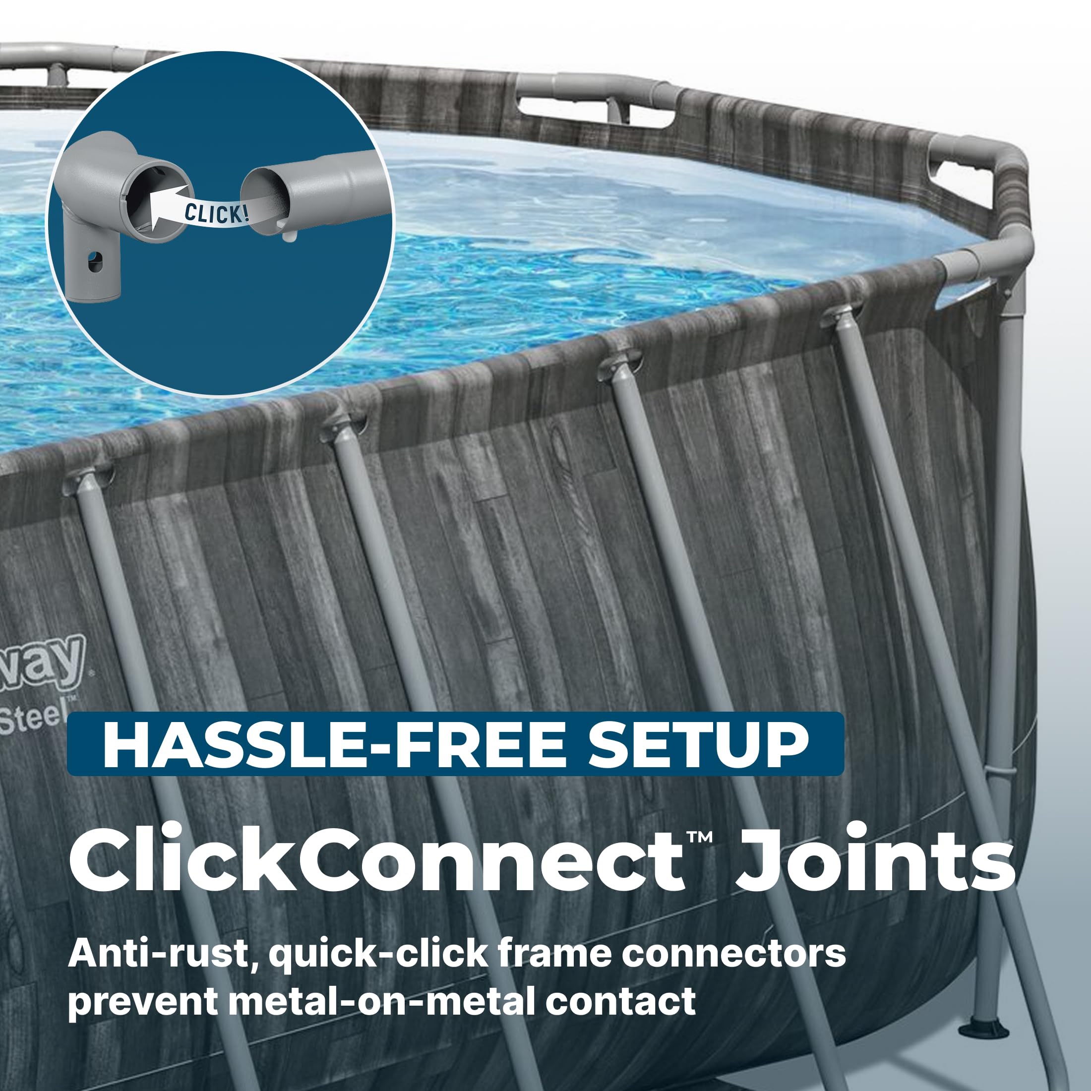 Bestway Power Steel 20’ x 12’ x 48” Above Ground Pool, Oval Metal Frame Outdoor Swimming Pool Set with Filter Pump, Ladder, and Cover