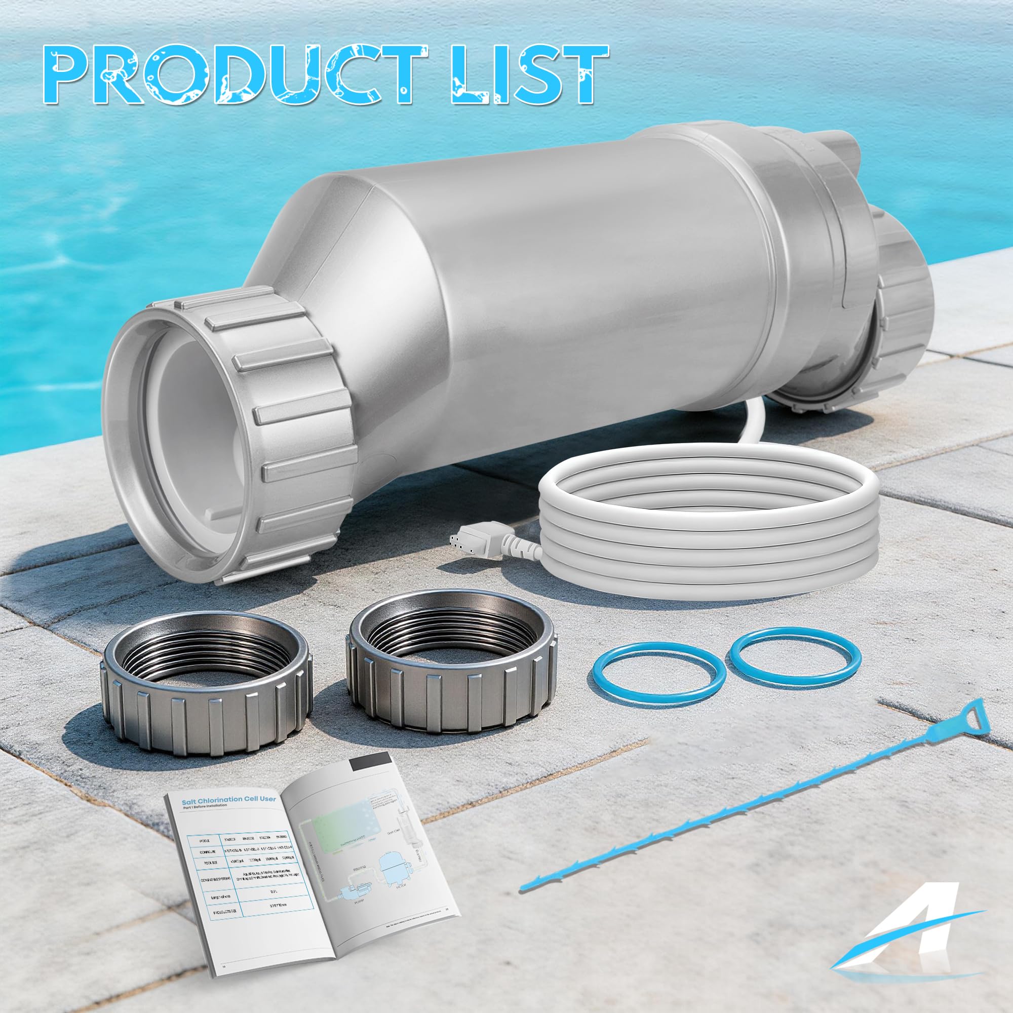 T-15 Salt Cell Replacement for Hayward W3T-CELL-15, 40,000 Gallon Pool, Upgraded Silver Edition Fits AquaRite, ProLogic, SwimPure Plus 2-Year Warranty